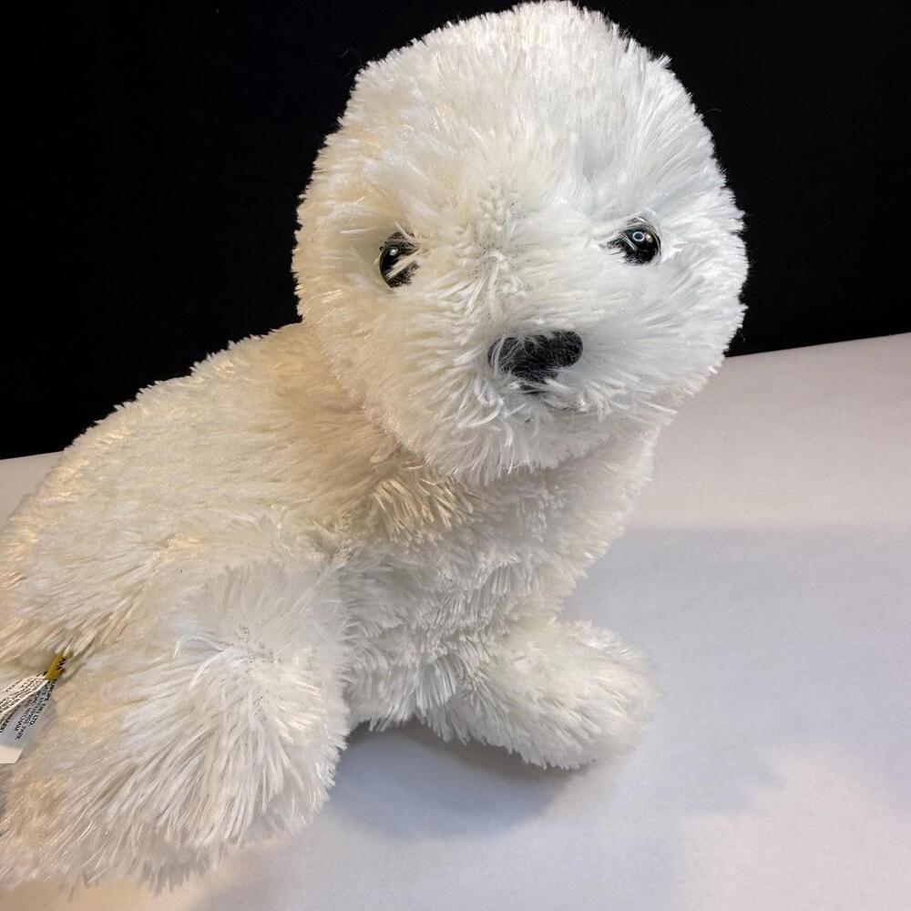 Wild Republic Harbor Seal White Plush Stuffed Animal 21 in Soft Toy